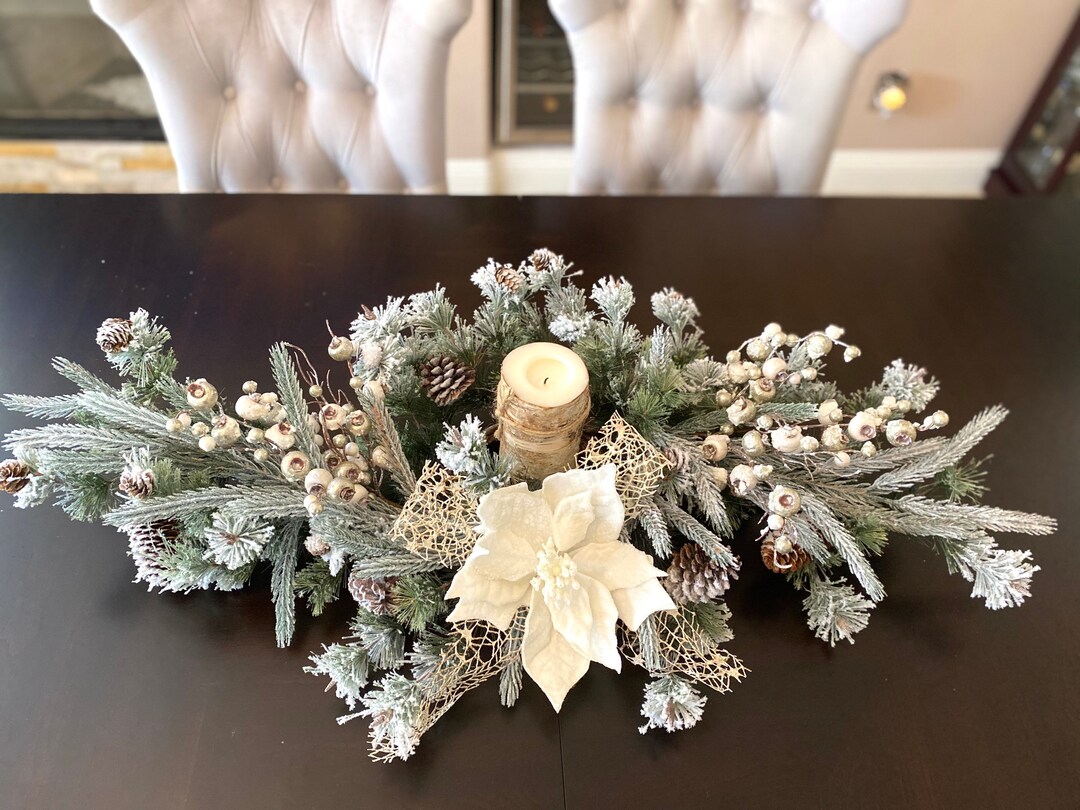 Christmas Centerpiece for Table, Christmas Decor, Dining Table Holiday ...