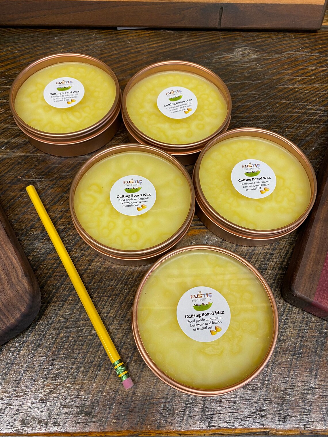 Cutting board wax lemon beeswax wood butter food grade Etsy