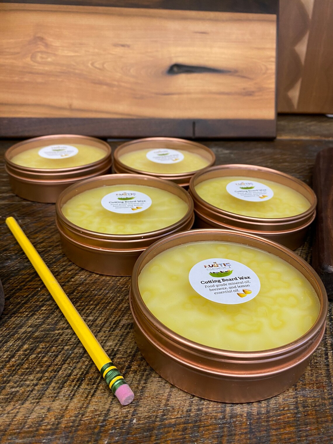 Cutting board wax lemon beeswax wood butter food grade | Etsy