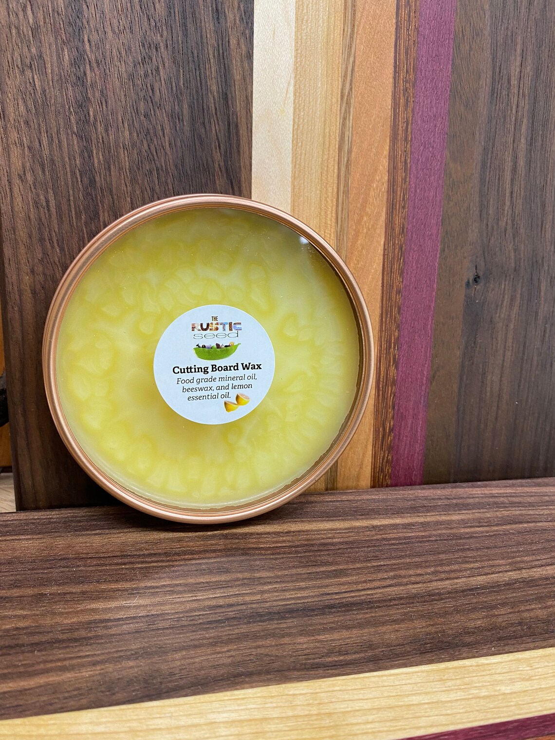 Cutting board wax lemon beeswax wood butter food grade Etsy