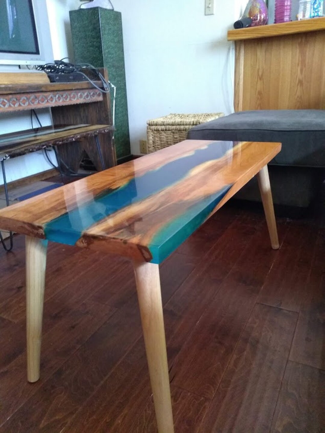 Cherry and Epoxy River Table Etsy