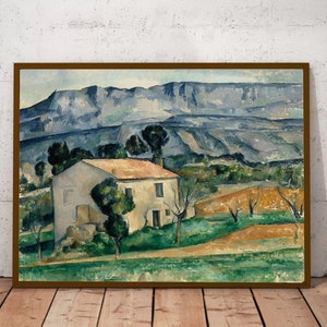 House in Provence - - Paul Cezanne Art Print, Canvas Wall Art, Famous Painting Wall Decor, French Art, Landscape Painting
