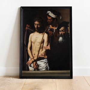 Famous Paintings, Ecce Homo - Caravaggio Art Print, Canvas Wall Art, Italian Art Masterpiece Baroque Art, Fine Art
