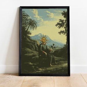Alchemy Wall Art, Alchemical Illumination Ancient Canvas Art Print, Antique Alchemy Wall Art, Philosophy Occult Science, Gothic Decor