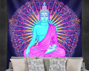 Buddha Wall Tapestry Etsy