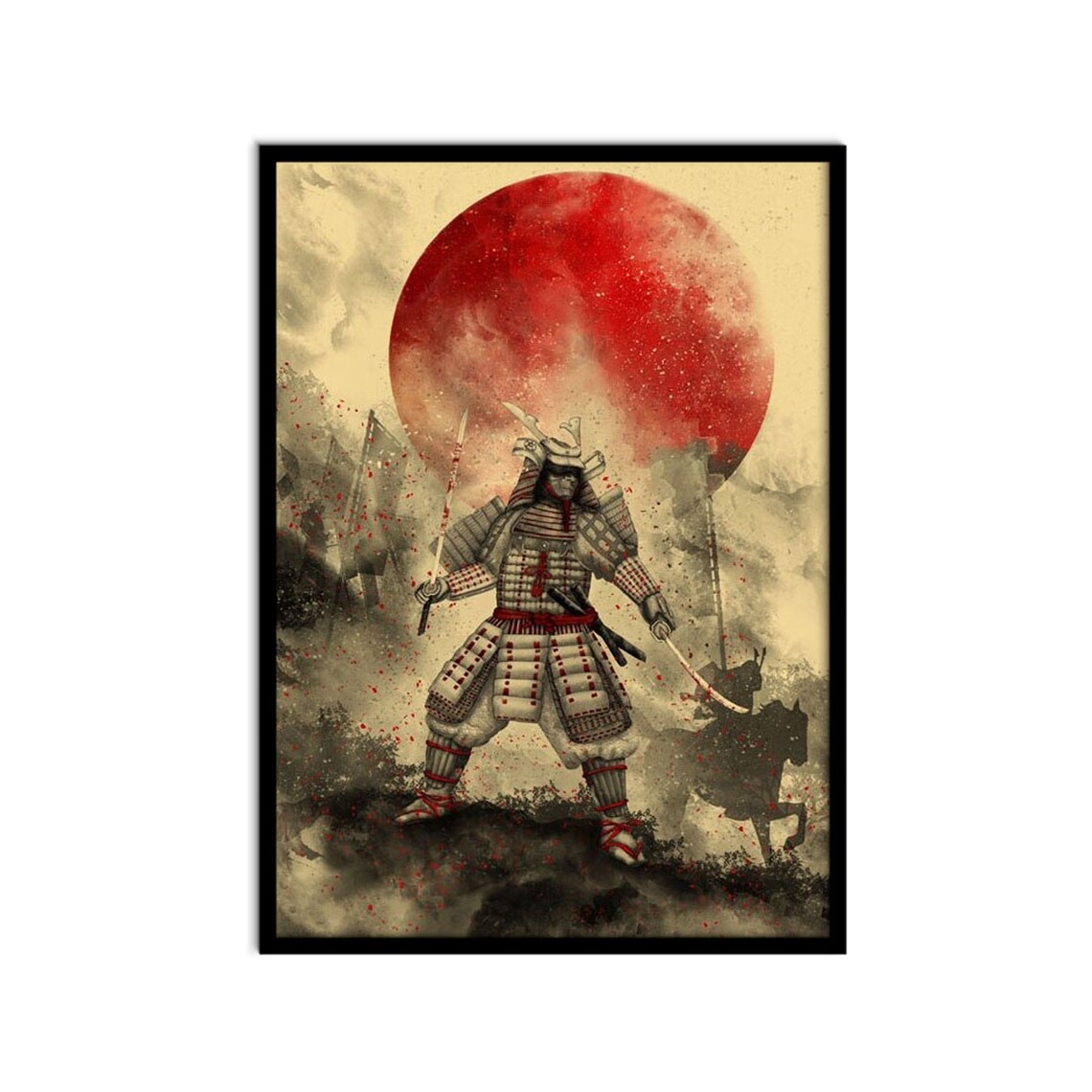 Samurai Poster Vintage Japanese Style Posters Wall Art Wall Etsy