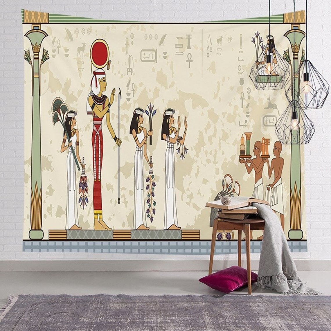 Egyptian Tapestry Egypt Tapestry Wall Hangings Ancient Egypt Etsy