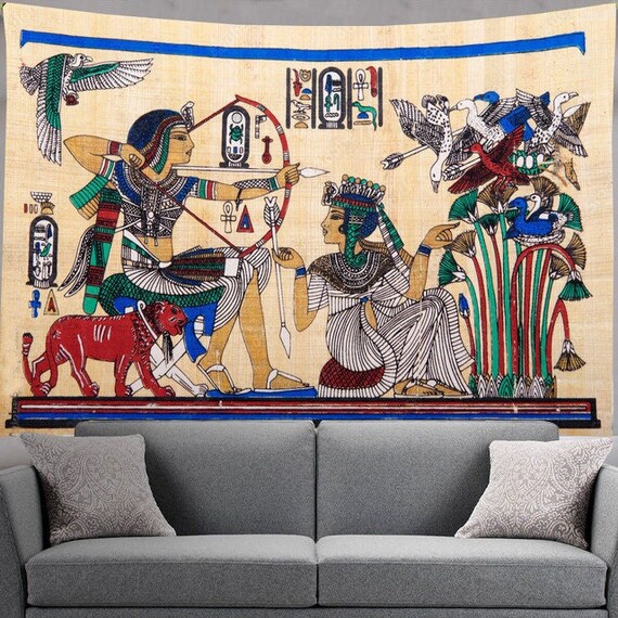 Egyptian Tapestry Ancient Egypt Mythology Wall Hanging Tapestries Retro Historical Cloth Wall Art for Living Room Bedroom Dorm Decor Etsy