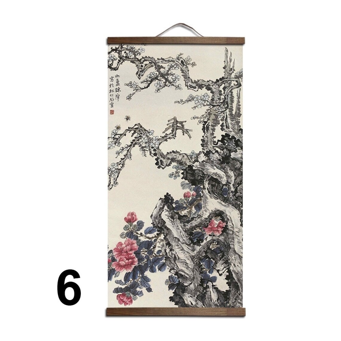 Chinese Vintage Painting Wall Decor Wall Hanging Art Print Etsy