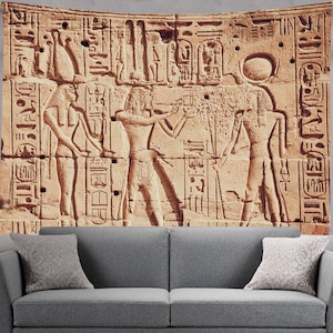 Ancient Egypt Tapestry Egyptian Wall Tapestry Hieroglyphs Old Egypt Pharaohs Hanging Tapestries Wall Cloth Decor