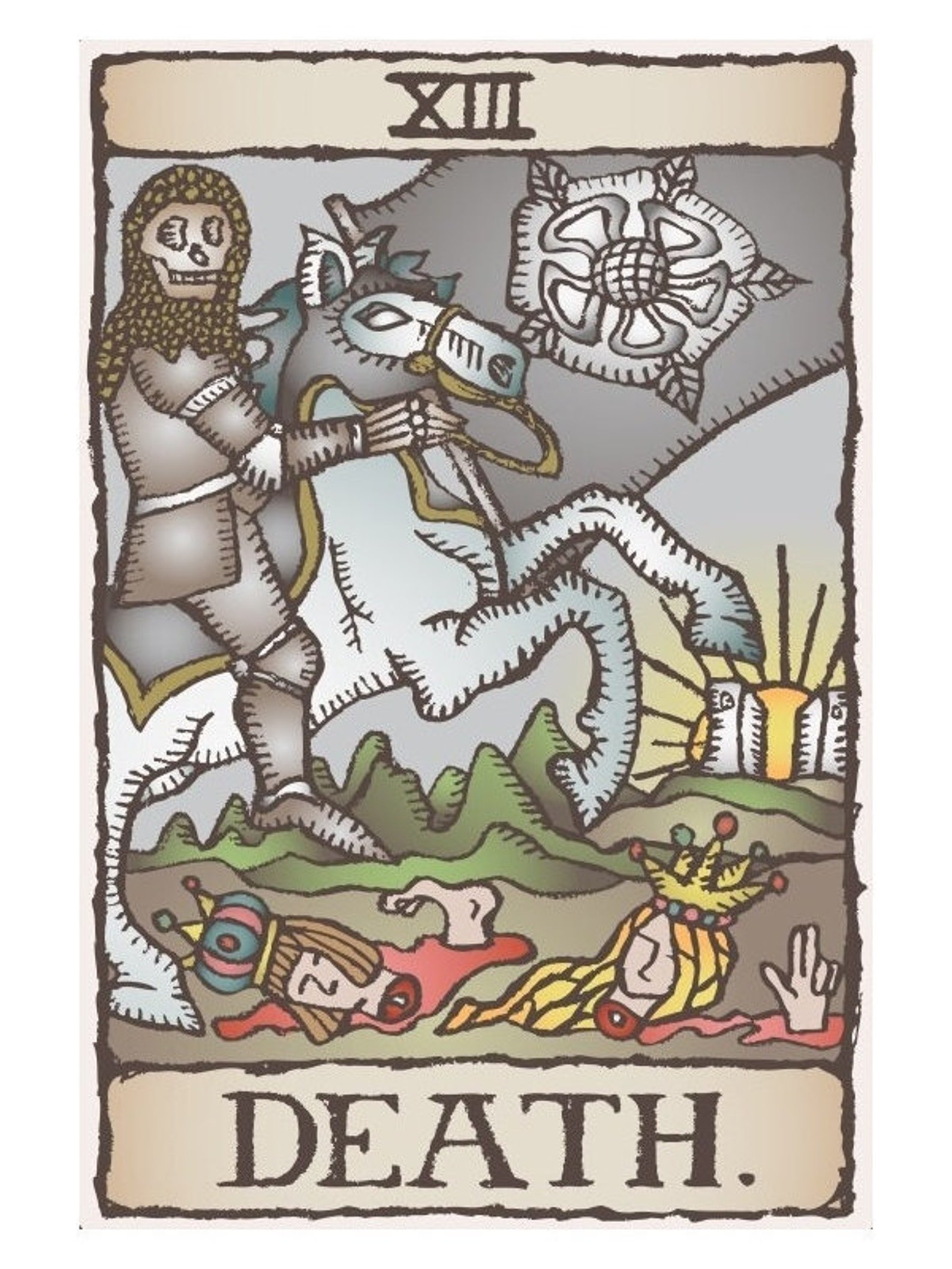 Tod Tarot Karte Poster Tarot Karte Druck Vintage Tarot | Etsy