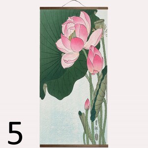 Japanese Wall Scroll Art, Lotus Flower Poster, Ohara Koson Paintings ...
