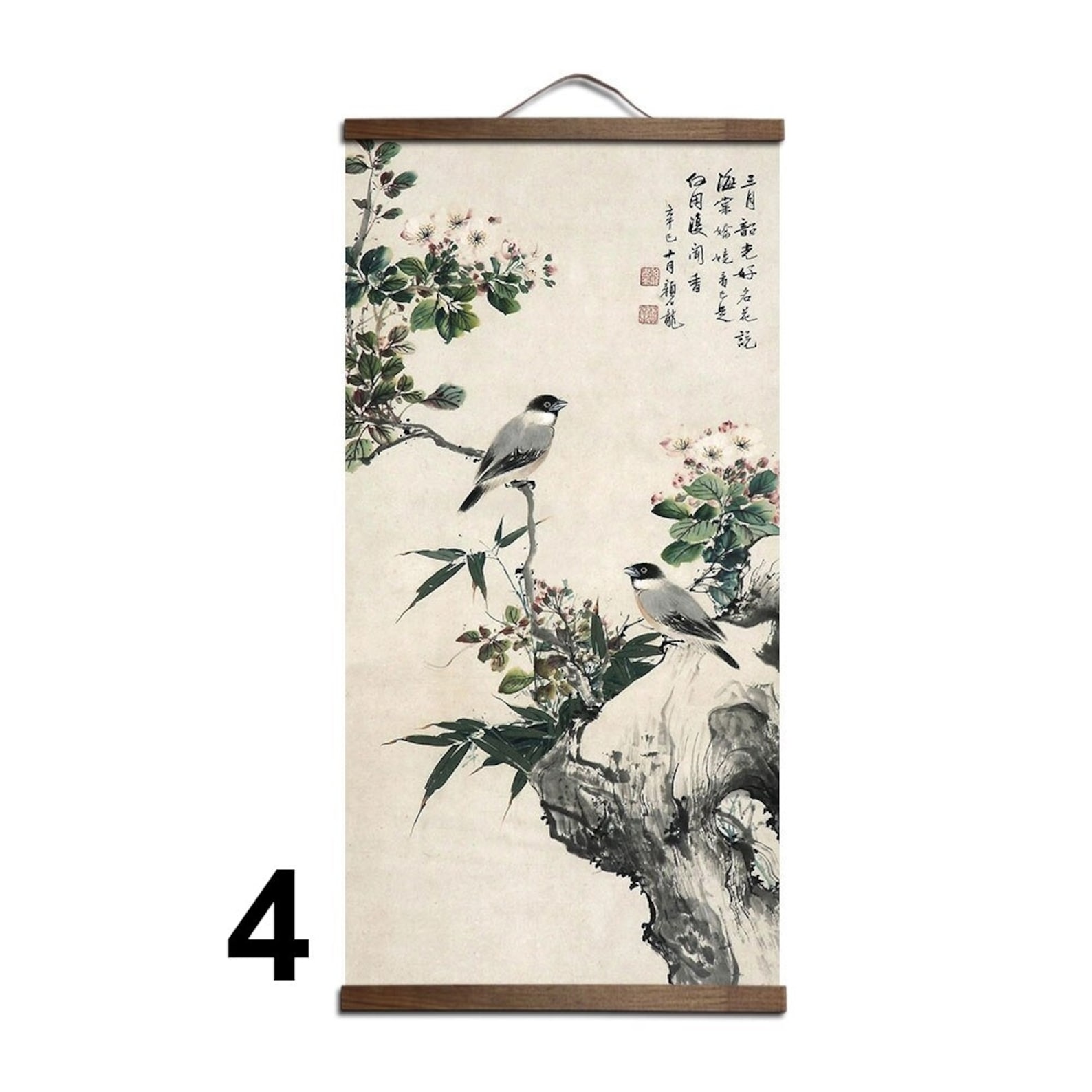 Chinese Vintage Painting Wall Decor Wall Hanging Art Print Etsy