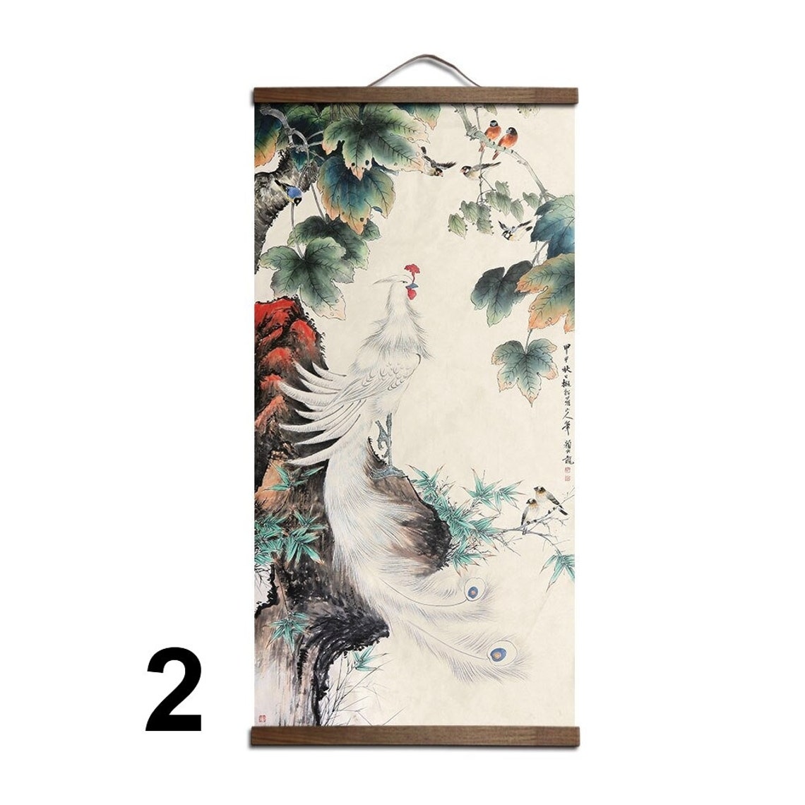 Chinese Vintage Painting Wall Decor Wall Hanging Art Print Etsy