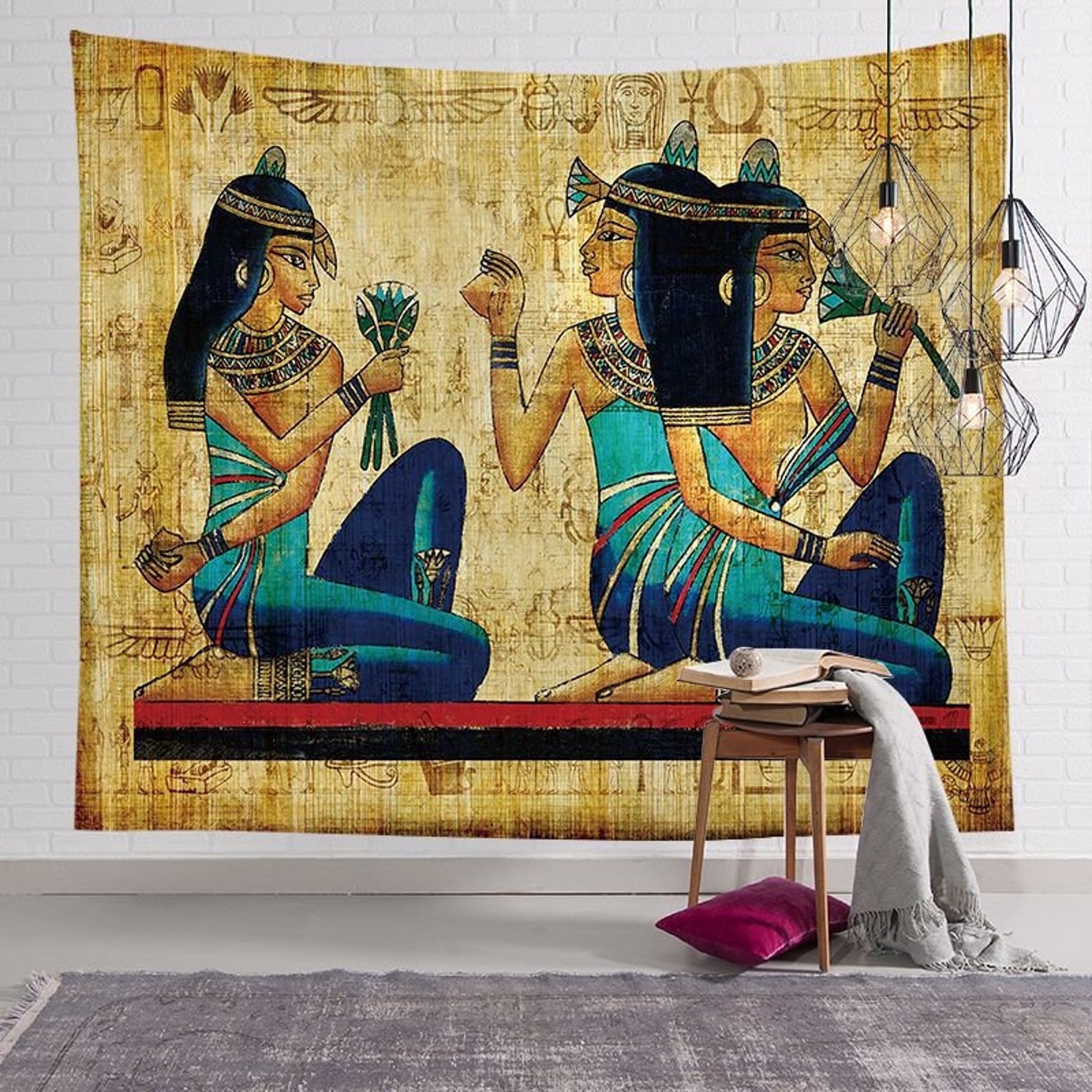 Egyptian Tapestry Wall Hanging Ancient Egypt Wall Tapestries Etsy