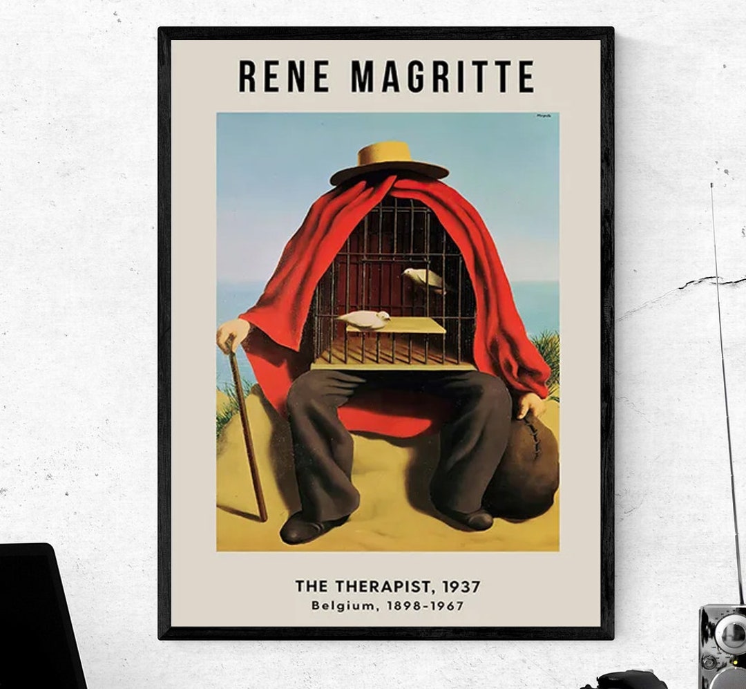 Rene Magritte Poster - the Therapist, Exhibition Poster, Printed