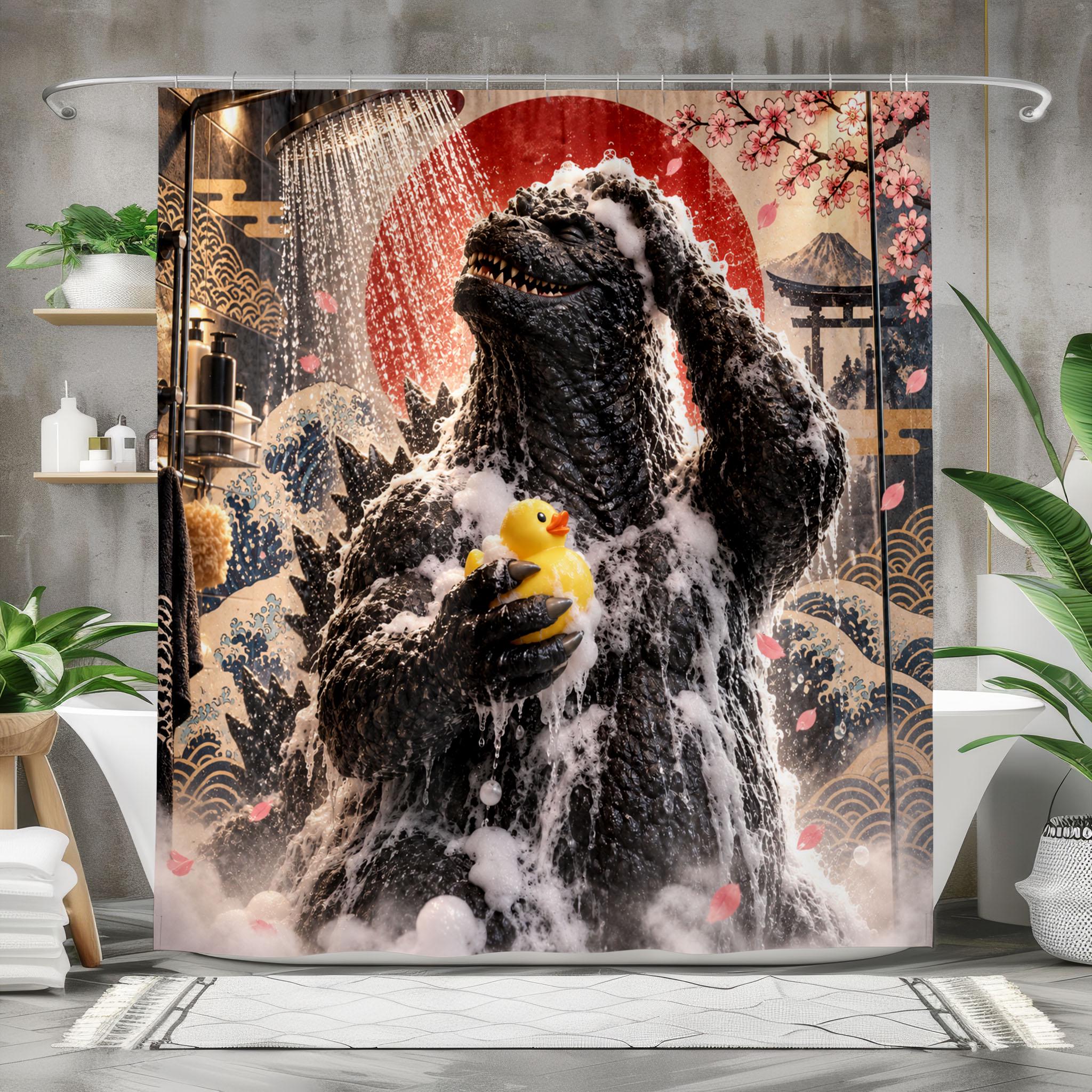 Godzilla Shower Curtains - Etsy