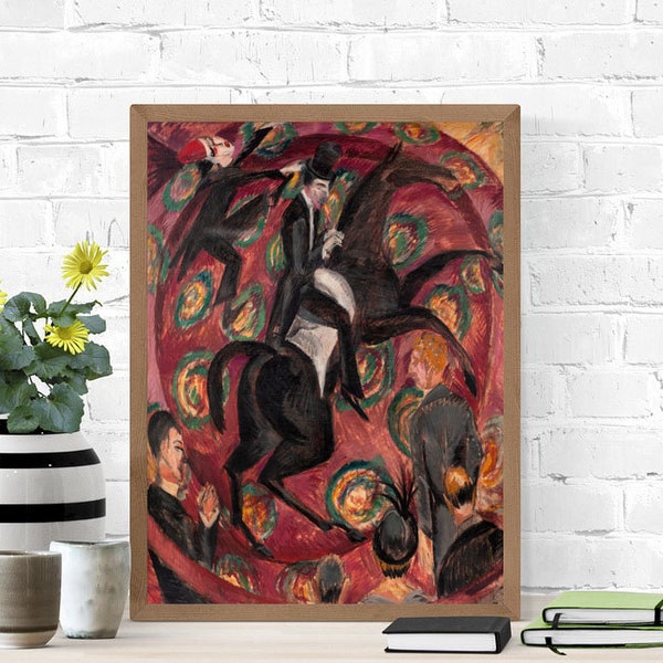 Expressionism Art, Circus Rider, Dancers with Castanets - Ernst Ludwig Kirchner, Famous Painting Art Print, Canvas Wall Art, Abstract Decor