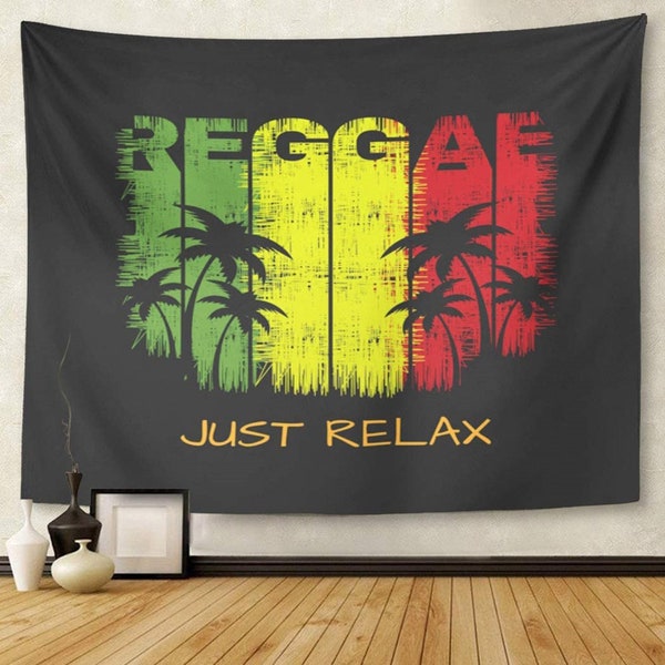 Tapisserie de musique reggae, décoration murale de musique reggae, art mural, tapisseries à suspendre pour salon, chambre, dortoir