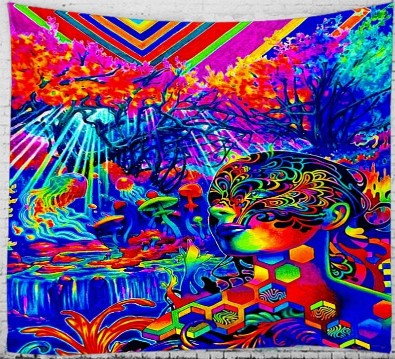  Psychedelische Kunst Wandteppich Wandbehang abstrakte Trippy | Etsy