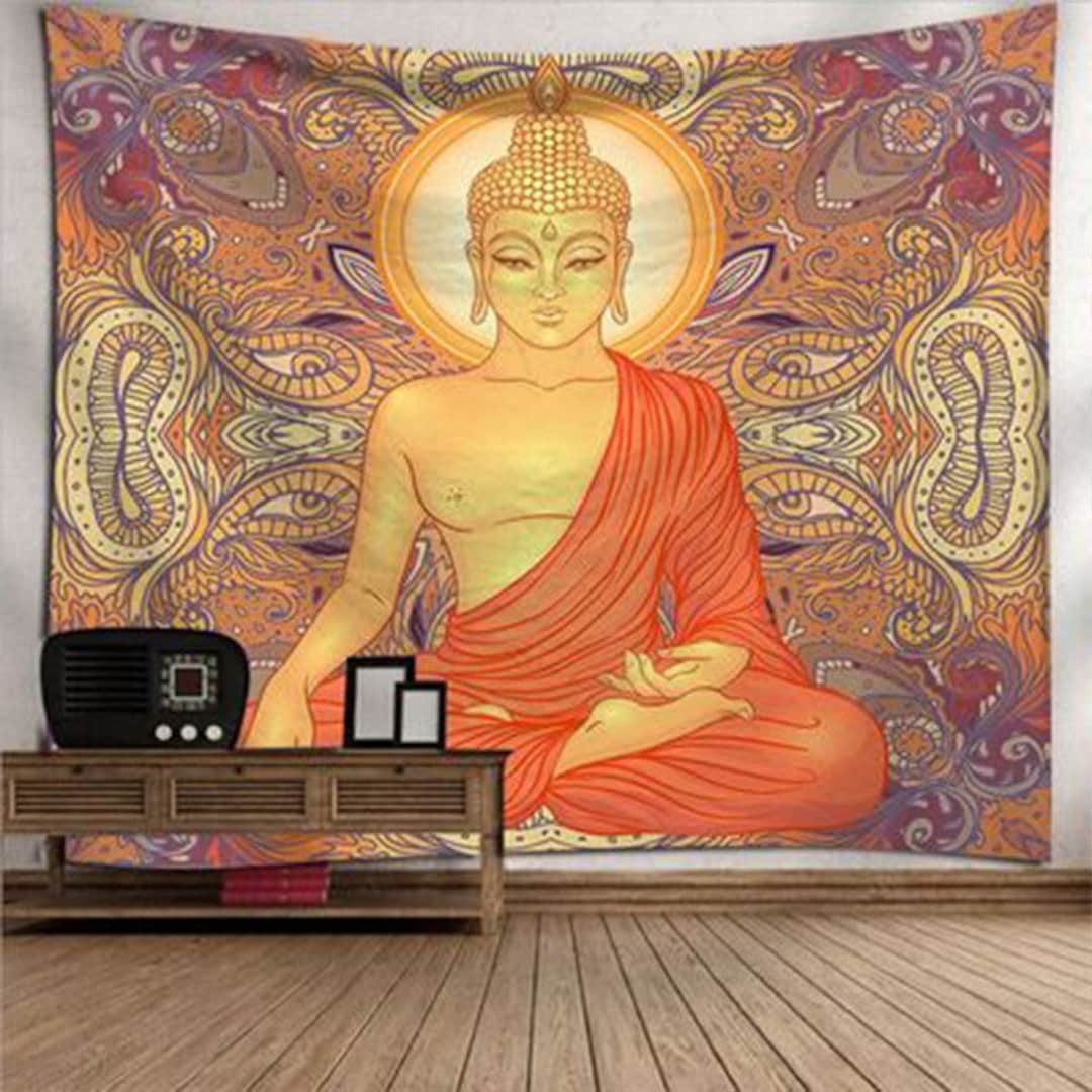 Buddha Tapestry Zen Wall Hanging Wall Tapestries Buddhist Home