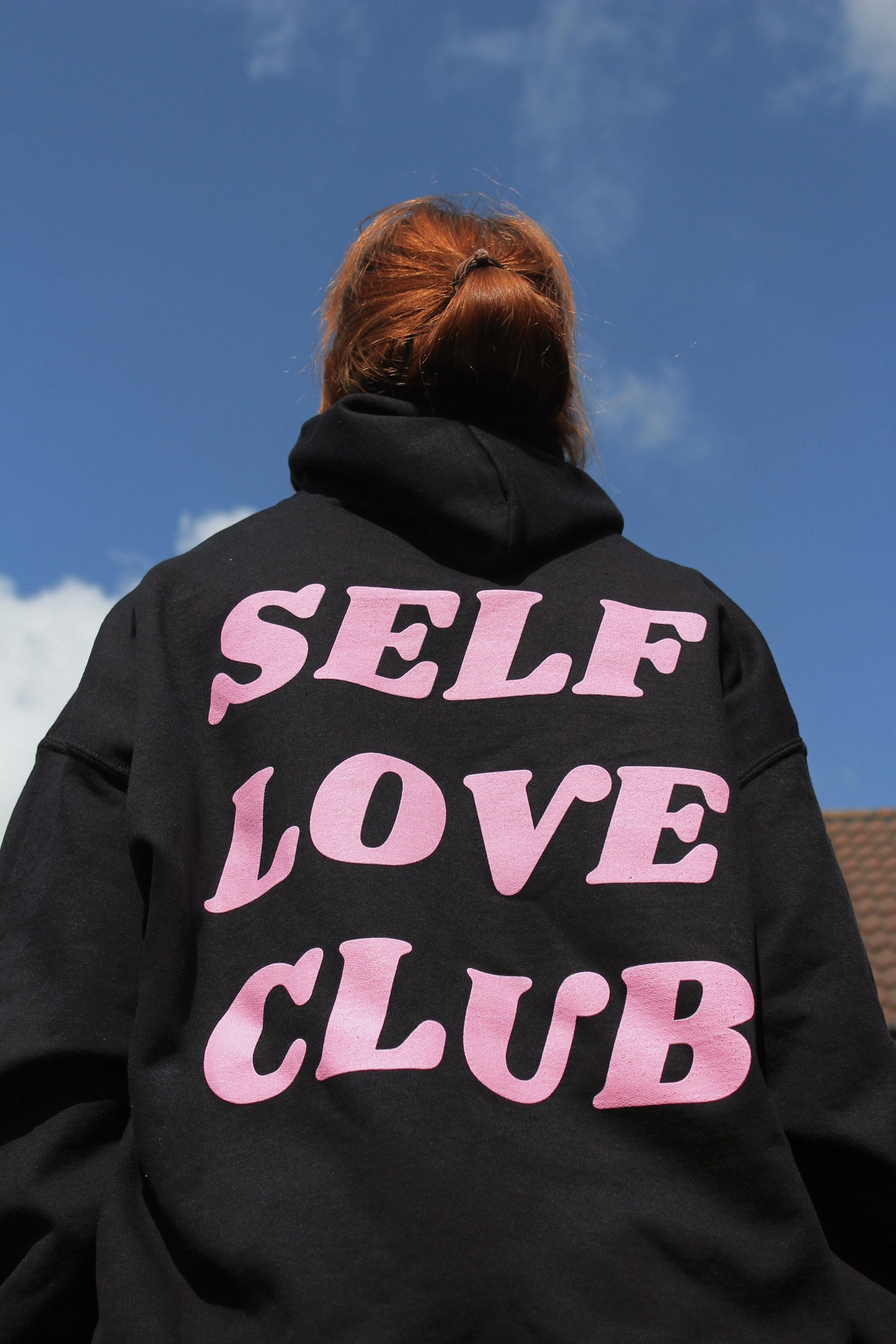 Pink Black Self Love Club Hoodies Etsy