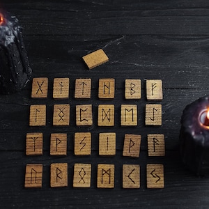 Runes elder futhark, Runes Set, viking protection runes, Witch Divination, Norse Pagan,