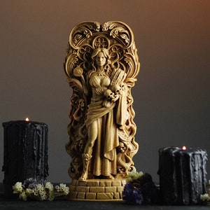 Persephone With SKULL, Greek sculpture, Greek mythology Greek goddess, greek statue, Kore figurine,pagan, wiccan, altar, witches