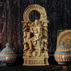 Artemis Statue – Greek Goddess of the Hunt & Moon | Wooden Figurine