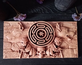 Hecate sign Greek goddess, hexe for pagan home altar, Hecate key