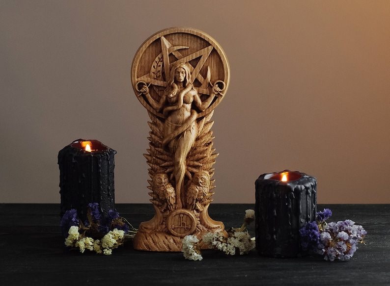 Lilith, Lilith Statue, Inanna Statue, Ishtar, Astarothn Sumerian Wiccan Goddess of Feminine Wisdom pagan goddes wicca altar witches image 2