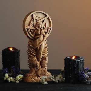 Lilith, Lilith Statue, Inanna Statue, Ishtar, Astarothn Sumerian Wiccan Goddess of Feminine Wisdom pagan goddes wicca altar witches image 3