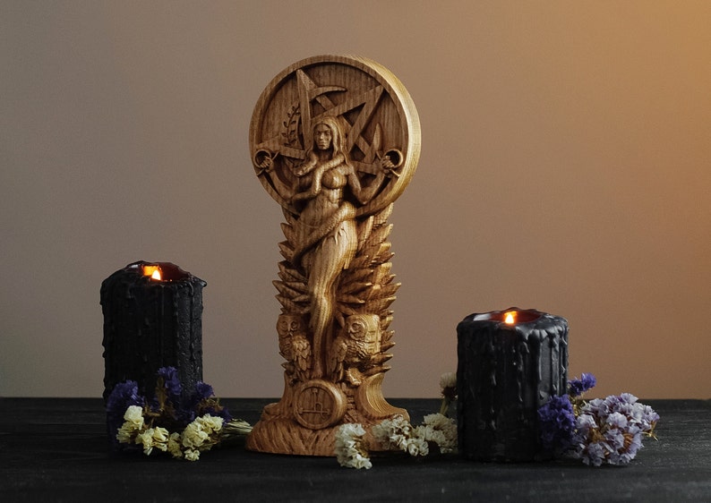 Lilith, Lilith Statue, Inanna Statue, Ishtar, Astarothn Sumerian Wiccan Goddess of Feminine Wisdom pagan goddes wicca altar witches image 4