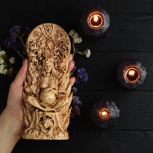 Gaia, Goddess statue, Wiccan Goddess statue, altar, witch,Nature, mother earth Dryad