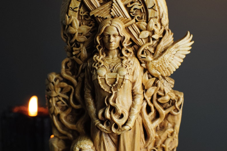 Brigid Celtic Goddess, Brigid Irish Goddess, Brigid statue, celtic pantheon, pagan altar, druid, gaelic image 2