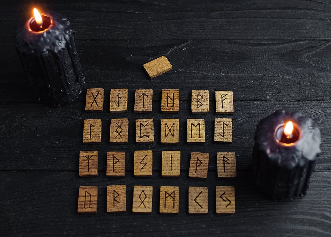 Elder Futhark Runes Set: Wooden Norse Divination - Etsy Canada