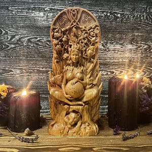 Gaia, Gaia statue, Goddess statue, Mother Earth, Wiccan Goddess statue, altar, witch,Nature, mother earth Dryad