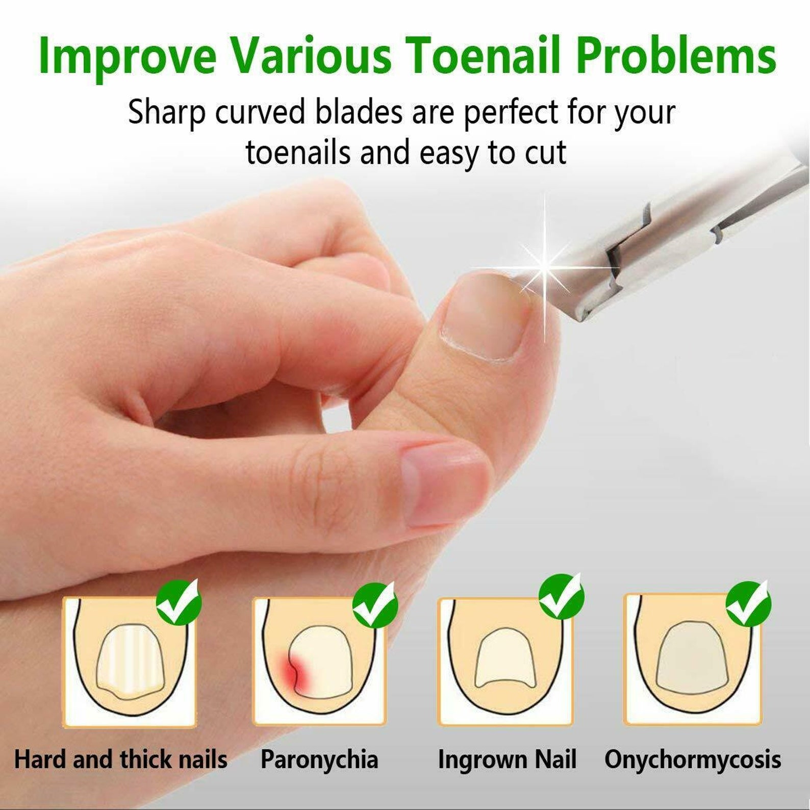 Toenail Clippers for Thick Ingrown Toe Nails Heavy Duty Etsy