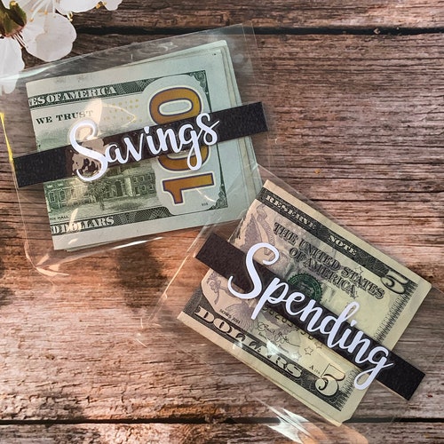 Clear Mini Cash Envelopes Laminated Personalized Minimalist Etsy