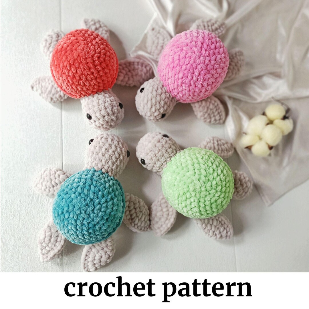 NO SEW Turtle Crochet Pattern (in English) - Plush Turtles - Amigurumi ...