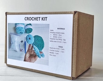 Turtle crochet kit - diy amigurumi - easy crochet pattern