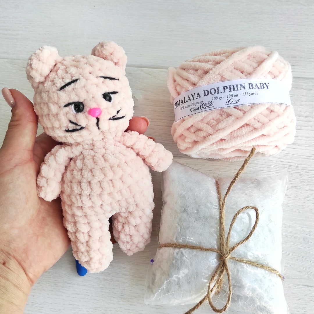 CAT Crochet Kit Diy Amigurumi Easy Crochet Pattern Etsy
