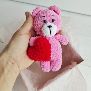 Mini Teddy Bear Gift for Mom – Cute Plush Toy for Mother&#39;s Day, Small Soft Bear, Handmade Stuffed Animal, Gift Box Ready