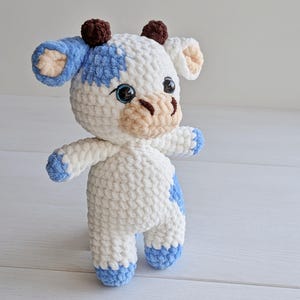 Blue cow - cute cows - Stuffed cow - Animal Toy - christmas gift