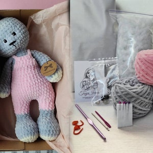 Mushroom Crochet Kit, Sustainable Gift for Crocheter, Ecofriendly