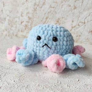 Reversible octopus crochet kit Beginner crochet patterns amigurumi Plush amigurumi kits for beginners with yarn crochet DIY image 6