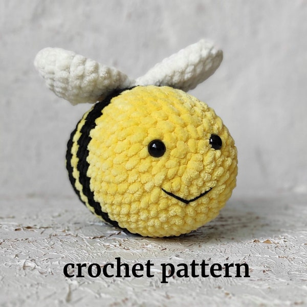 Bee crochet patterns amigurumi  -  Plush bumble bee pattern crochet -  amigurumi pattern pdf -  hand made gift for kids - DIY