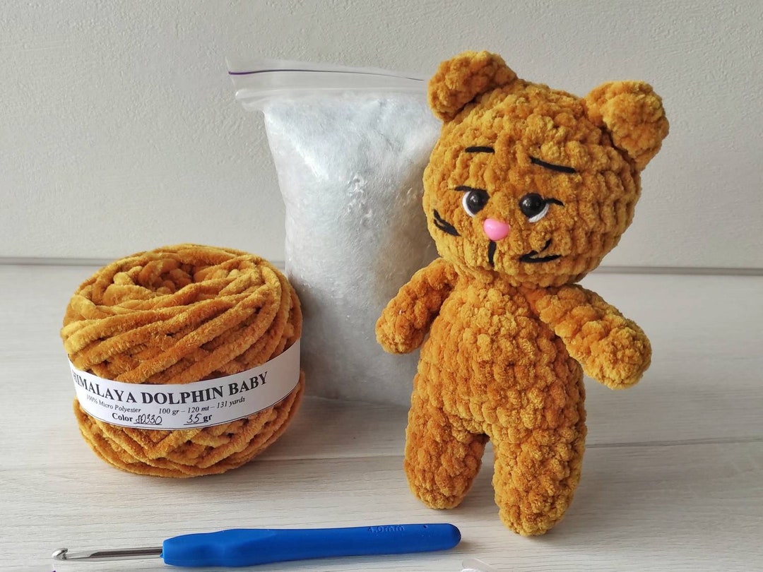 Diy Crochet Kit Cat Crochet Kit Beginner Crochet Cat Amigurumi Etsy