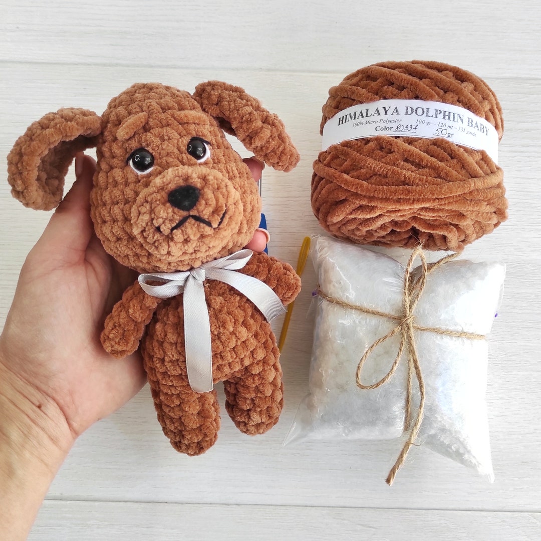 DOG Crochet Kit for Beginner Amigurumi Puppy DIY Craft Etsy