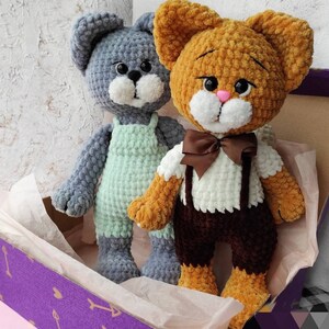 2 in 1 crochet pattern cat - amigurumi cat - advanced pattern - pdf pattern - tutorial crochet stuffed animal